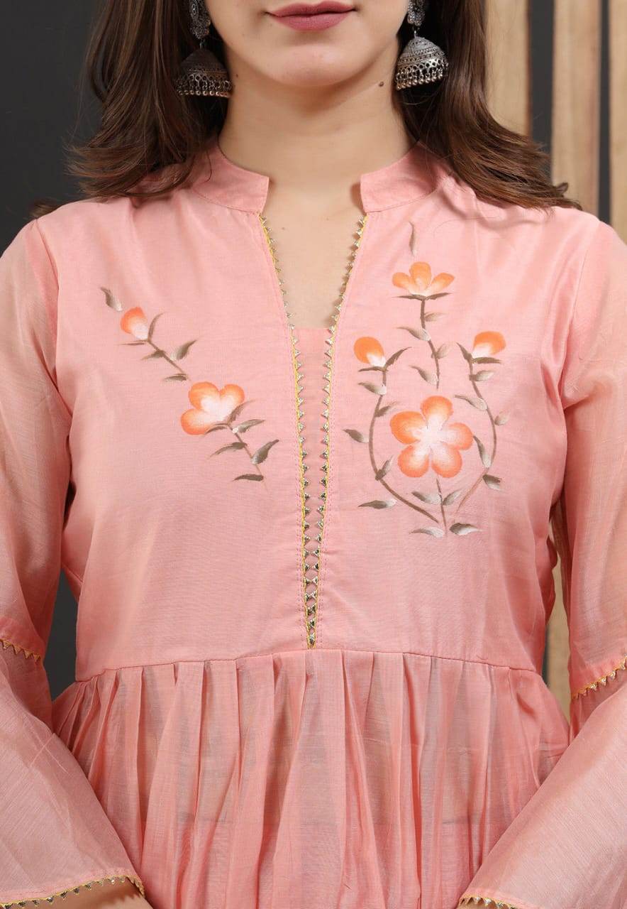 Beautiful chanderi lehenga-dupatta set - Eraya