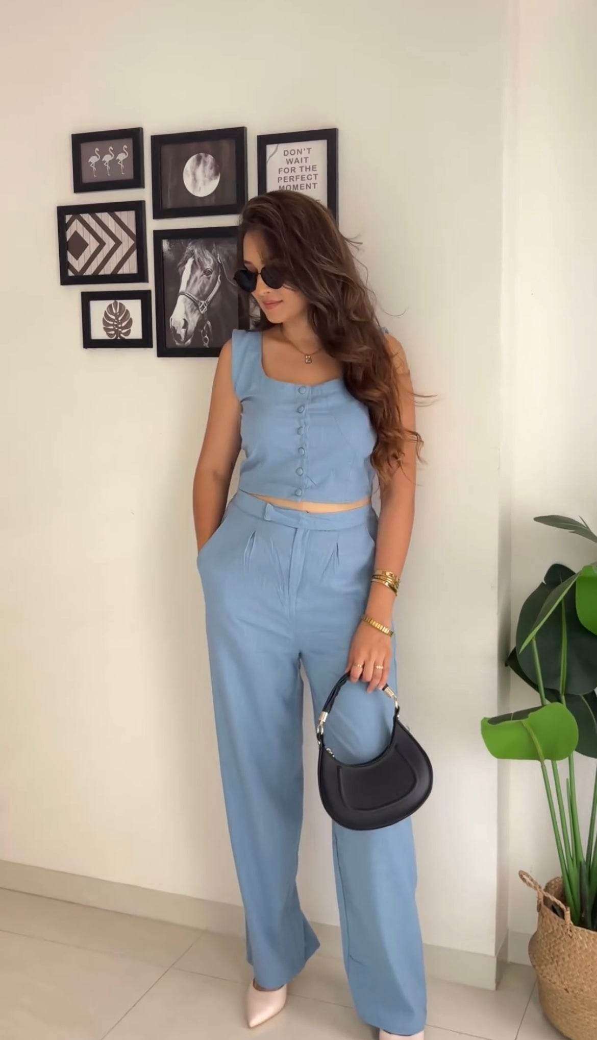 Summer special cotton-slub fabric co-ord set! - Eraya