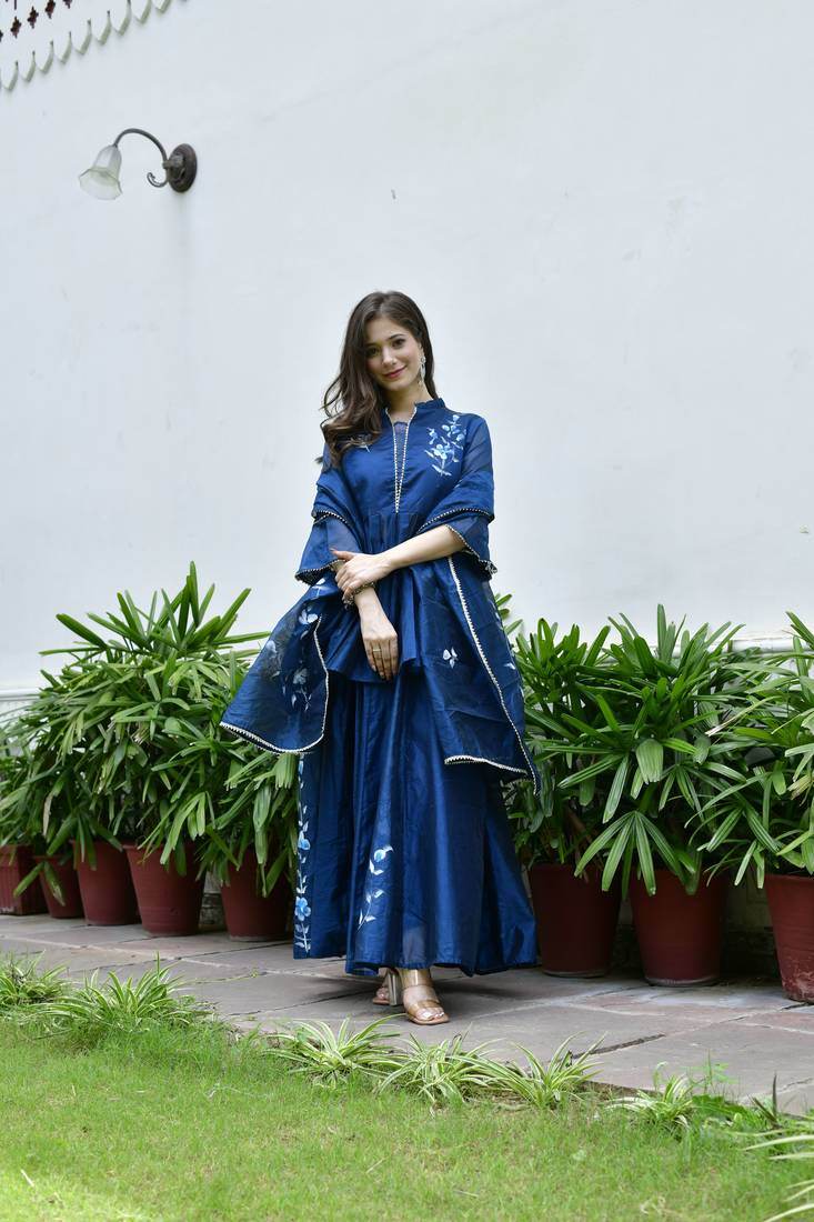 Beautiful chanderi lehenga-dupatta set - Eraya