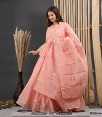 Beautiful chanderi lehenga-dupatta set - Eraya
