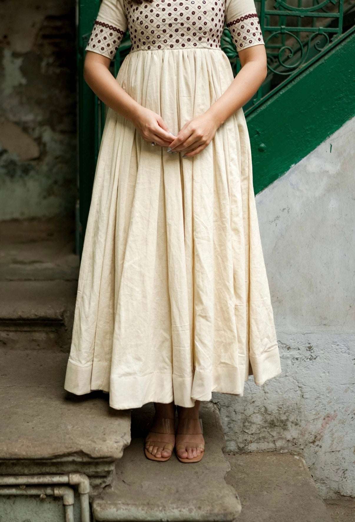 Chandra-akshat anarkali kurti (set of 2)