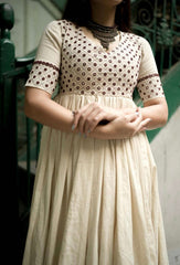 Chandra-akshat anarkali kurti (set of 2)