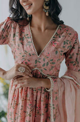 Floral printed nyla cotton sharara - Eraya