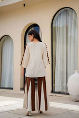 Cotton Co-ord Set with Embroidered Top and Palazzo Pants Eraya