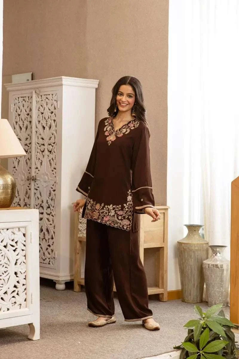 Nyra-Premium Cotton Embroidered Co-ord Set Eraya