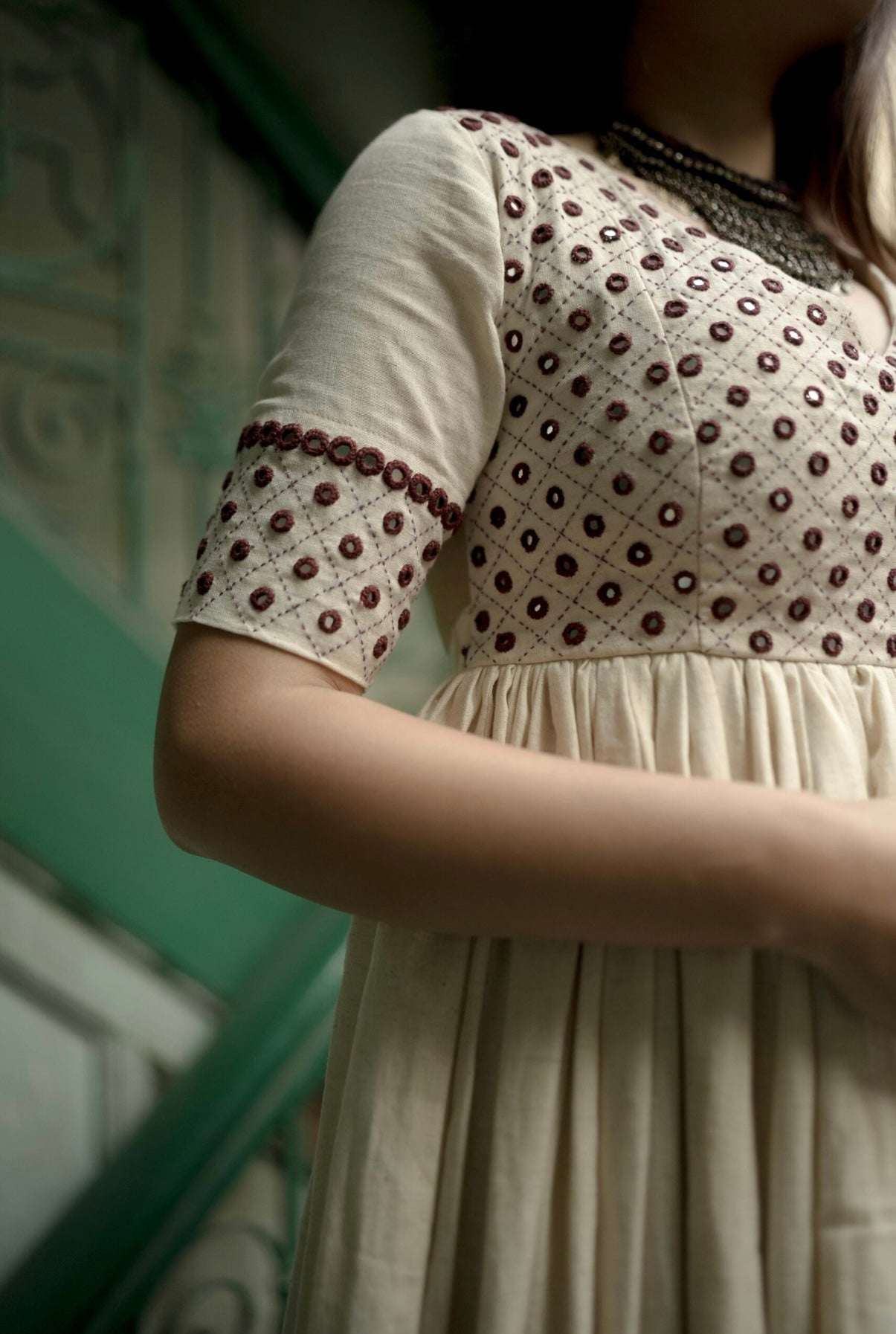 Chandra-akshat anarkali kurti (set of 2)