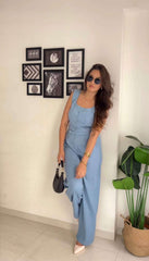 Summer special cotton-slub fabric co-ord set! - Eraya