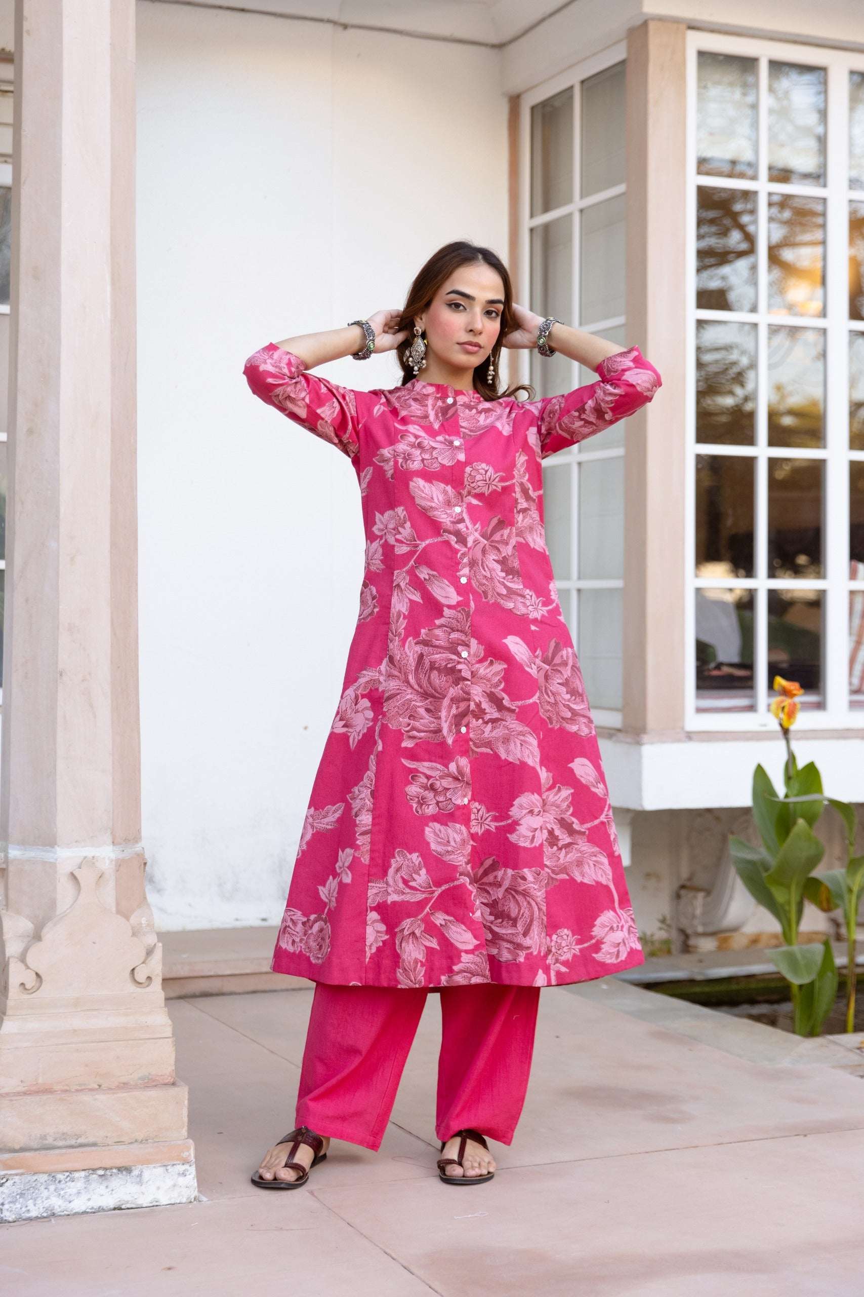 Tarini Rose Petal Grace Kurta (set of 2)