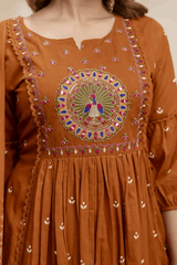Designer anarkali kurta-pant and dupatta set