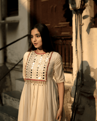 Chandra shashi anarkali kurta (set of 2)