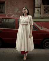 Chandra shashi anarkali kurta (set of 2)