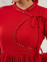 Raas-Gulnaaz cotton anarkali kurti (set of 3)