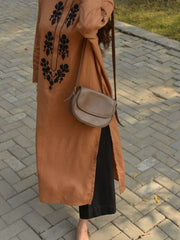 Caramel Noir Cotton Kurti Set