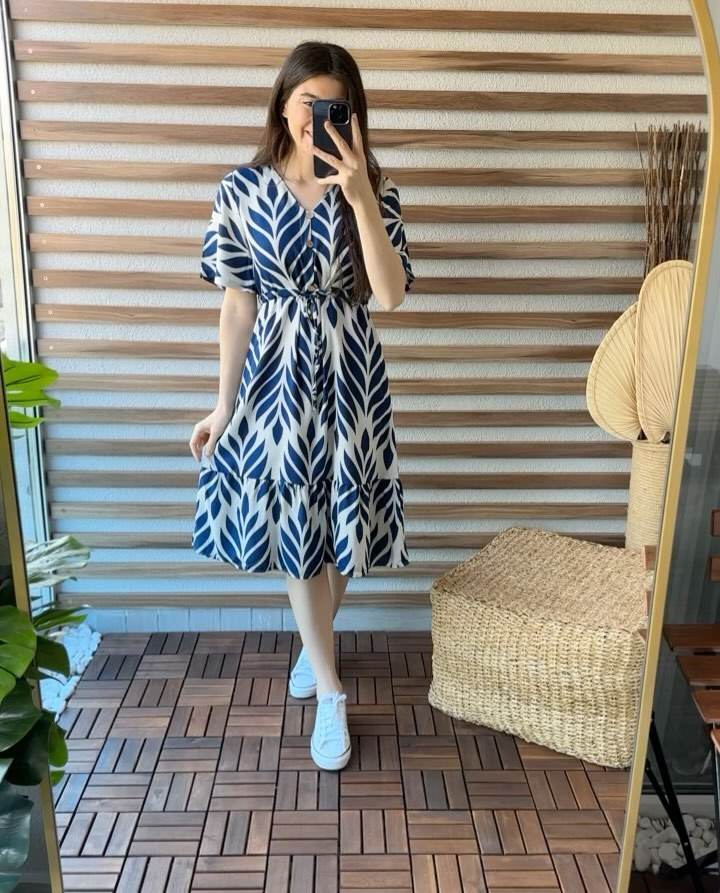 Beautiful summer vibe cotton midi-dress_II - Eraya