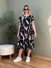 Cotton slub fabric beautiful printed gown - Eraya