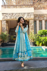 Fully flared jaipuri anarkali suit set