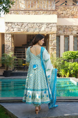 Fully flared jaipuri anarkali suit set