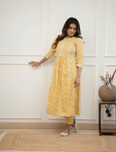 Naira cut premium summer cotton kurti-pants - Eraya