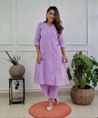 Classy comfortable cotton chikankari kurta set