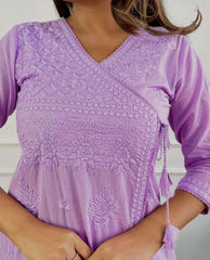 Classy comfortable cotton chikankari kurta set