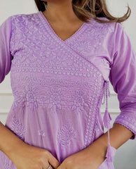 Classy comfortable cotton chikankari kurta set