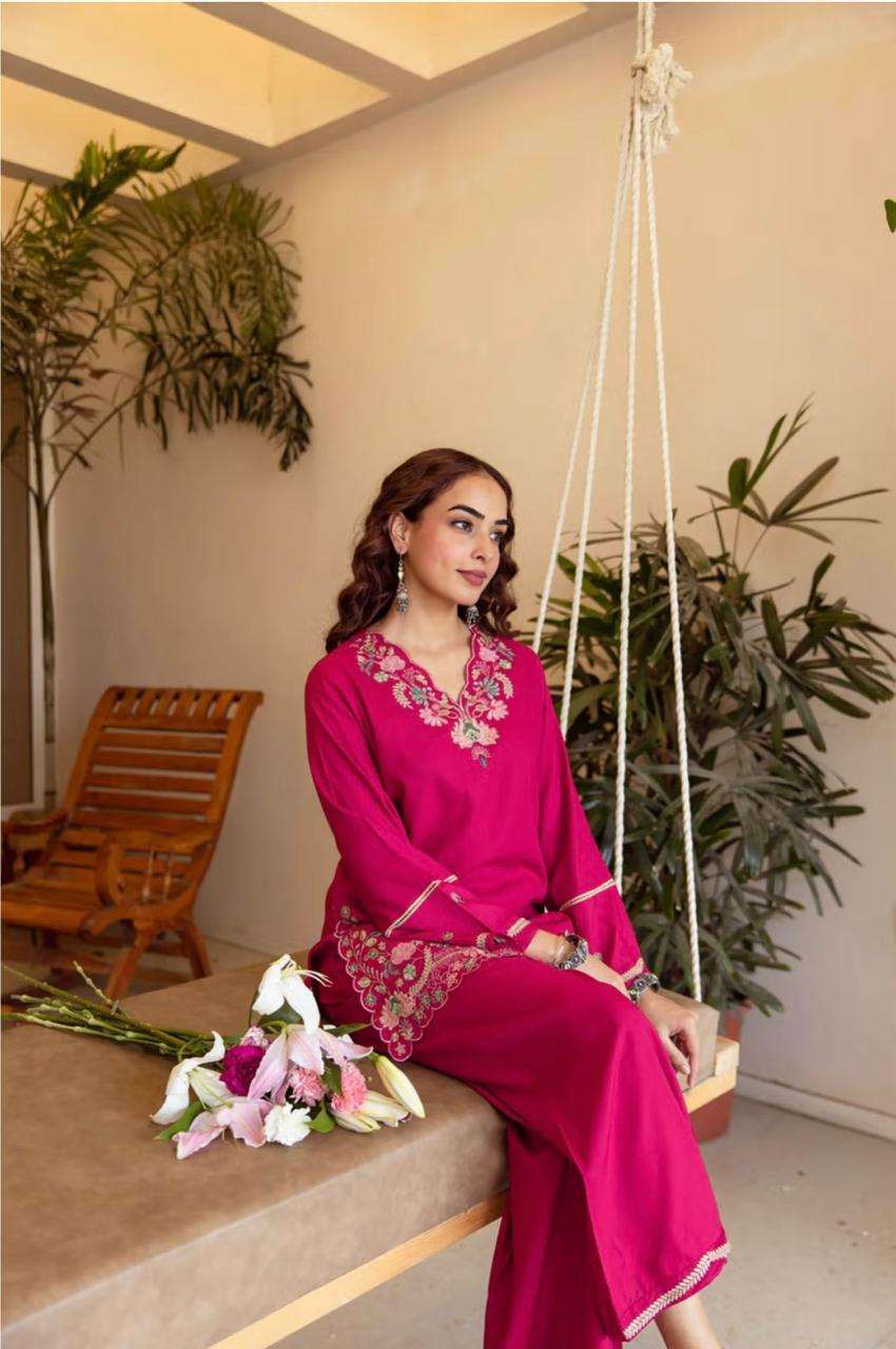 Nyra-Premium Cotton Embroidered Co-ord Set