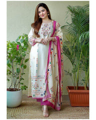 Classical print muslin kurti set - Eraya