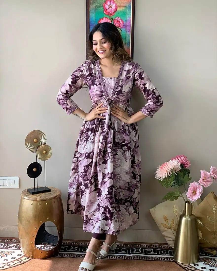 Aliya cut rayon kurti set - Eraya