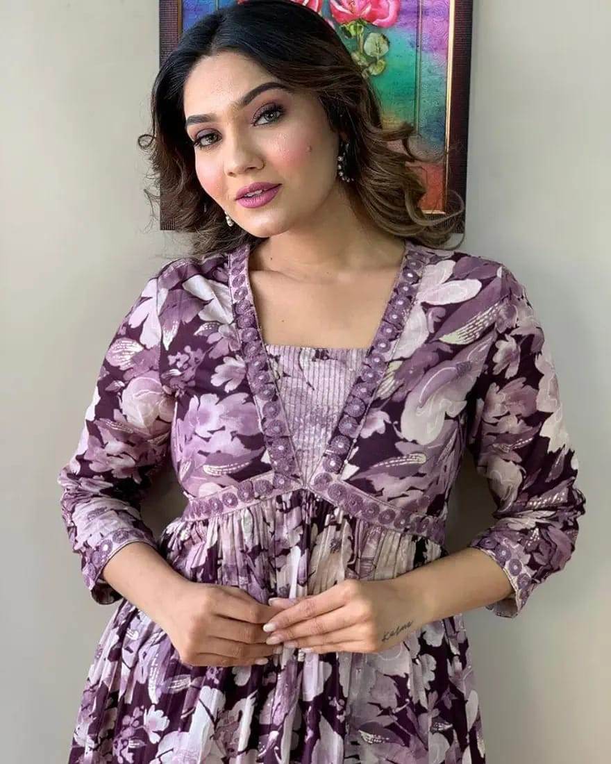 Aliya cut rayon kurti set - Eraya