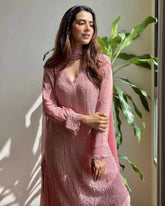 Classic faux georgette: A three piece suit set - Eraya