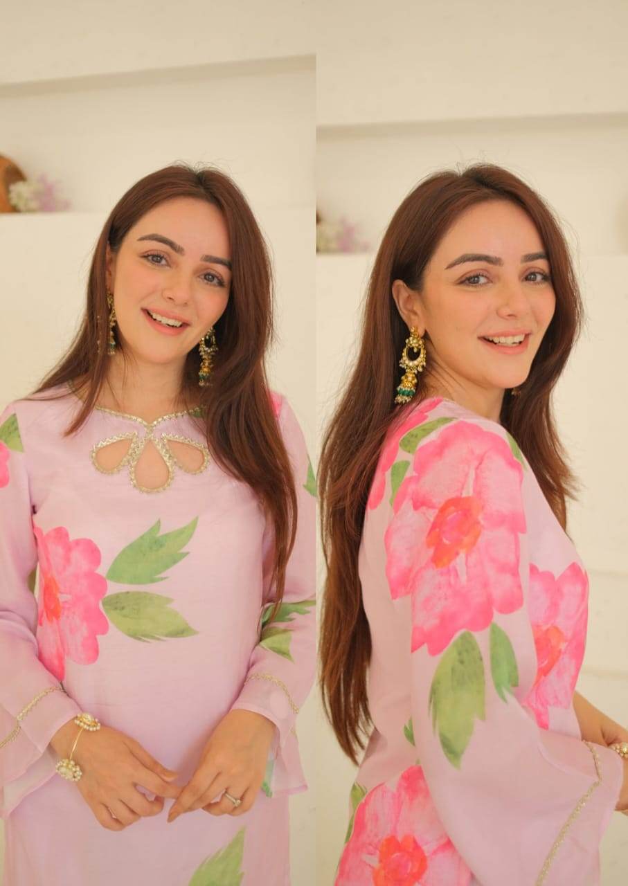 Pink orchid kurta pant set - Eraya