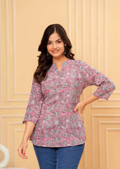 Rayon short kurti printed - Eraya