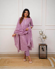 Pure fine cotton fabric kurti set - Eraya