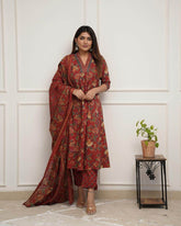 Beautiful print A-line kurta set - Eraya
