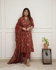 Beautiful print A-line kurta set - Eraya