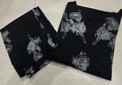 Premium pure-cotton exquisite print and lace work kurti-pant - Eraya