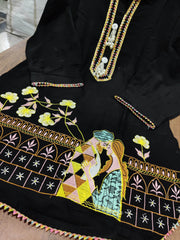 Beutiful antique design embroidery work co-ord set- three colour options - Eraya