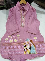 Beutiful antique design embroidery work co-ord set- three colour options - Eraya