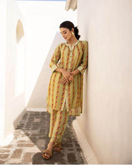 Premium muslin fabric digital print co-ord set - Eraya