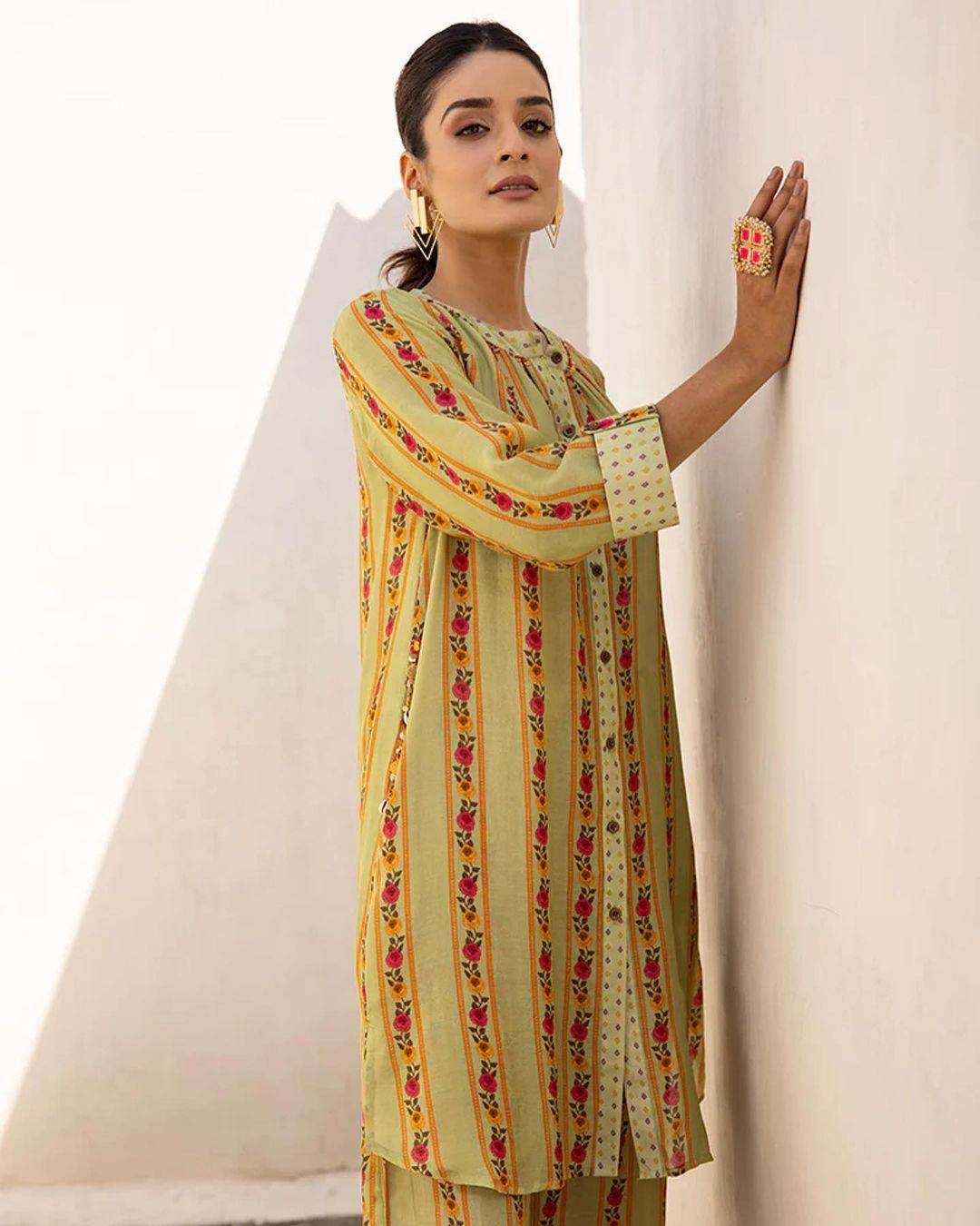 Premium muslin fabric digital print co-ord set - Eraya