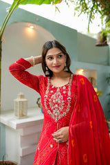 Special Bandhej Print Georgette Skirt Set!! - Eraya