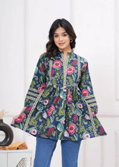 Beautiful proshin print cotton short kurti anarkali pattern-II - Eraya