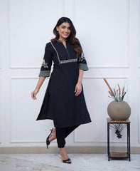 Summer special elegant cotton flex kurti-pant set - Eraya