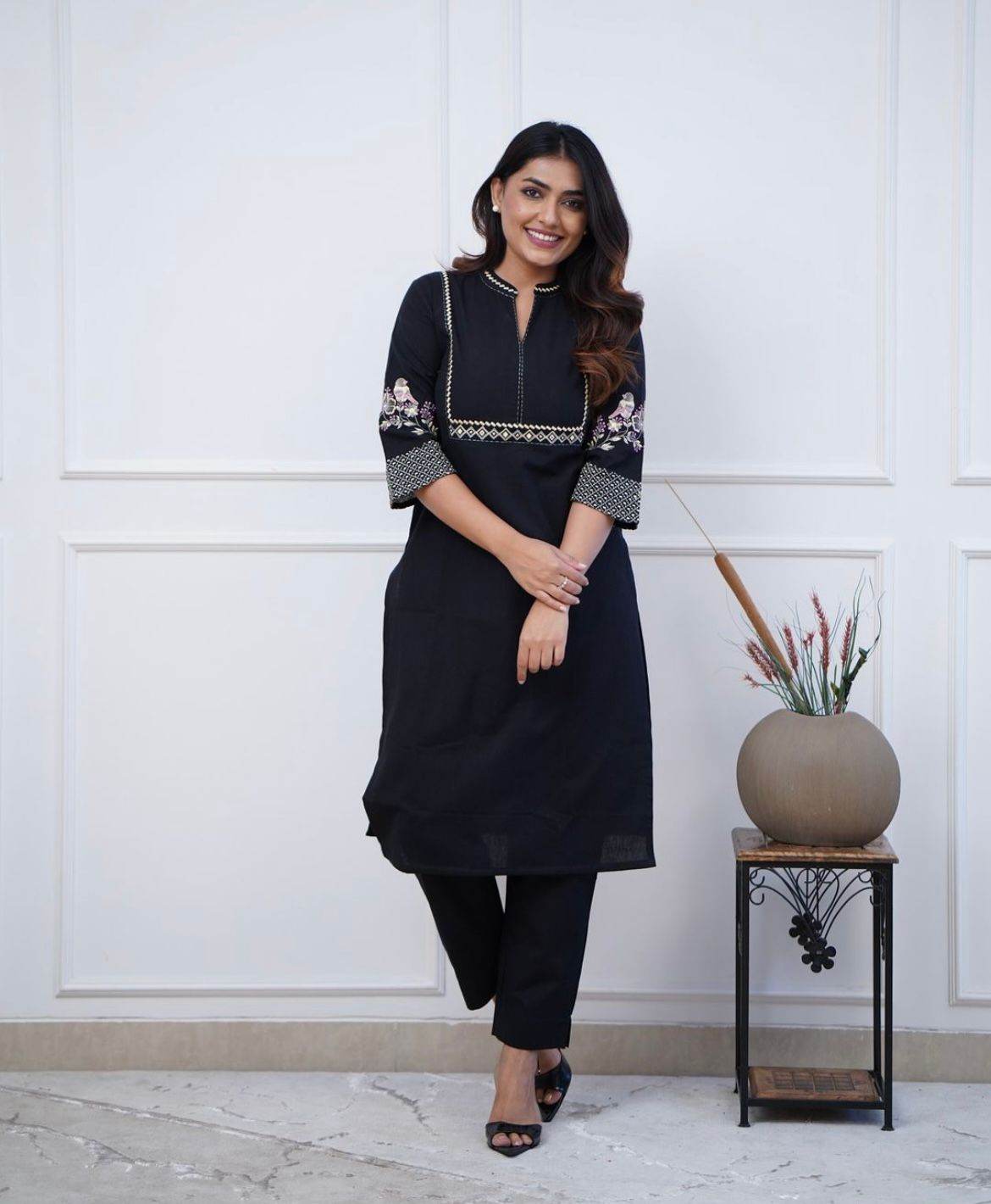 Summer special elegant cotton flex kurti-pant set - Eraya