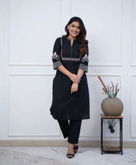 Summer special elegant cotton flex kurti-pant set - Eraya