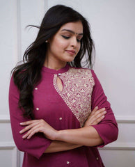Summer special beautiful cotton fabric embroidered co-ord set - Eraya