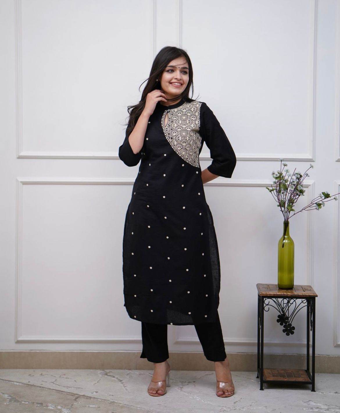 Summer special beautiful cotton fabric embroidered co-ord set - Eraya