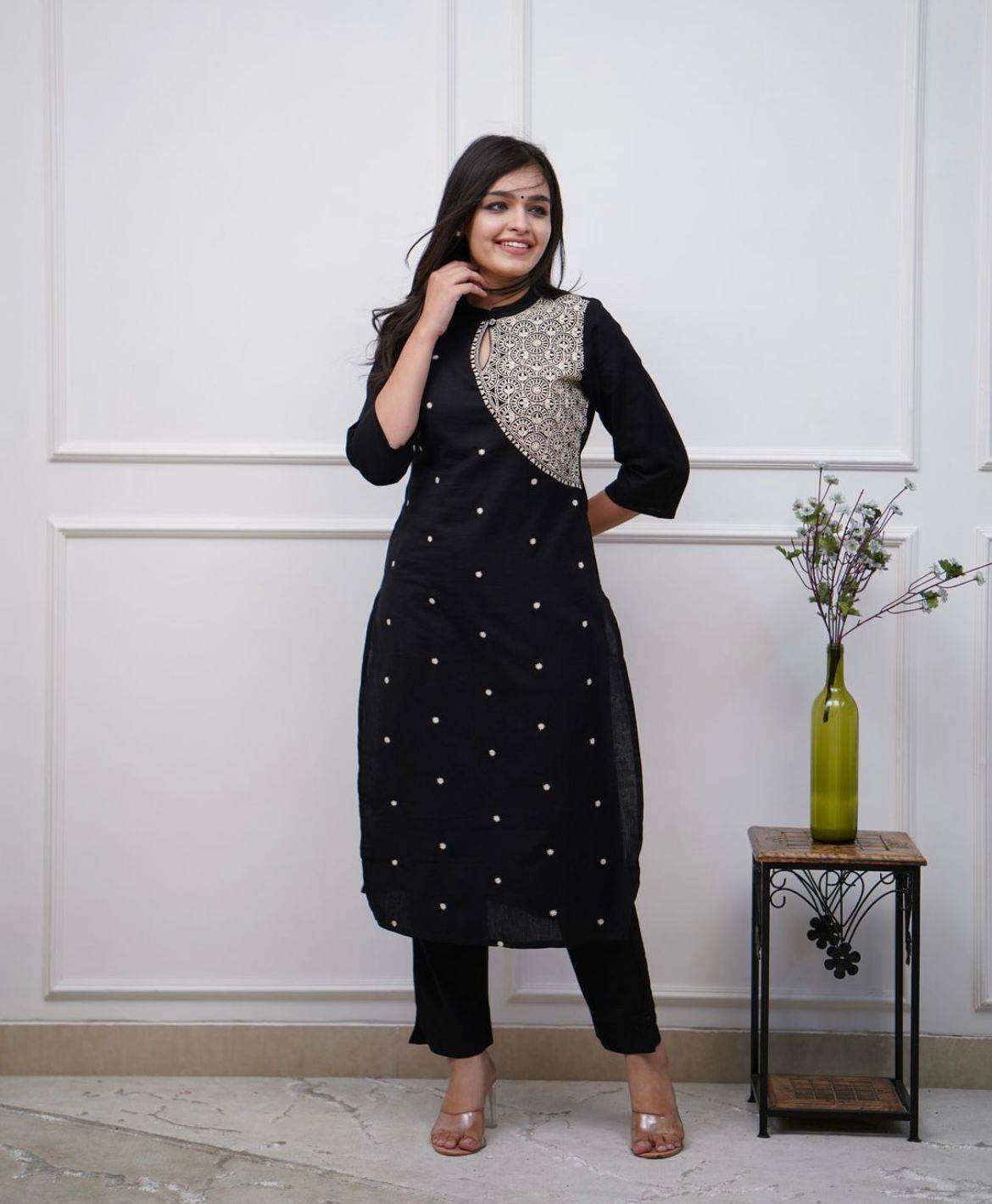 Summer special beautiful cotton fabric embroidered co-ord set - Eraya