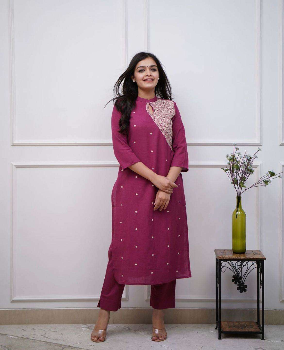 Summer special beautiful cotton fabric embroidered co-ord set - Eraya