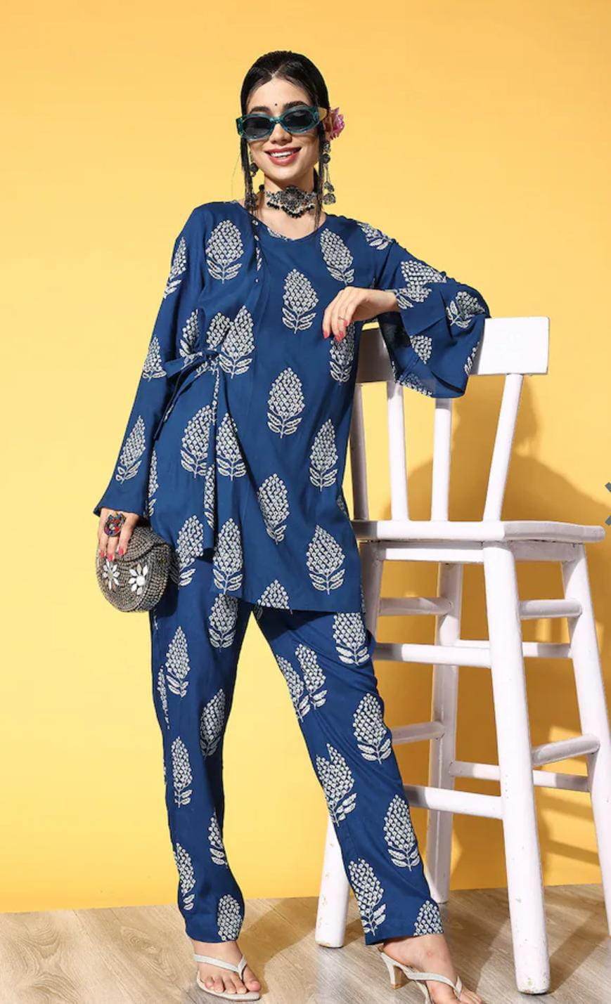 Classy rayon fabric co-ord set - Eraya